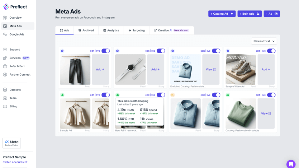 Ads list